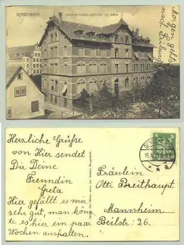 Gengenbach 1925 (intern : 1010463)