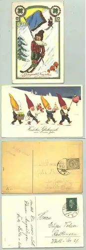 2 x Zwerge / Neujahr 1915-30 ? (int : )