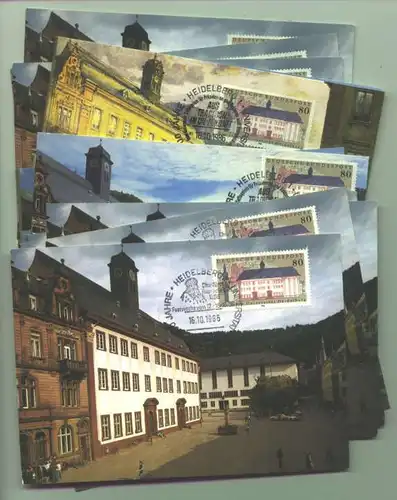 (1030444-69115) 16 alte Ansichtskarten aus Heidelberg : "600 Jahre HD Universität" - Festwochen vom 12. - 18. Okt. 1986. Alle Karten mit entsprechender Sondermarke nebst Sonderstempel. Doublettenbestand mit 2 verschiedenen Stempelvariationen. Nur 1...