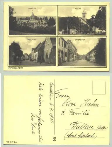 Gondelsheim 1931 (intern : 0081748)