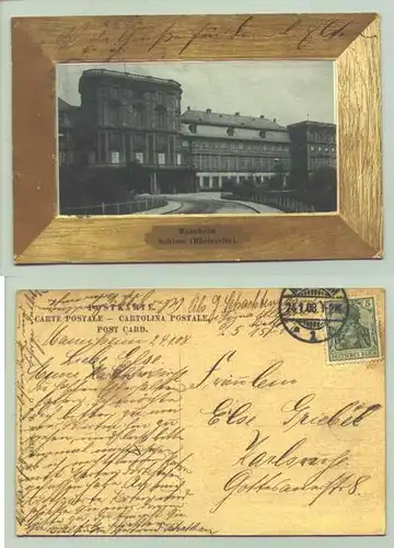 (68165-121) Ansichtskarte. 1908 "Mannheim - Schloss (Rheinseite)"