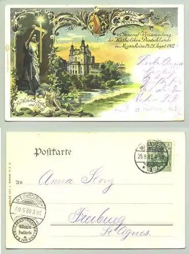 (68165-061) Ansichtskarte. "49. Generalversammlung der Katholiken Deutschlands in Mannheim 1902"