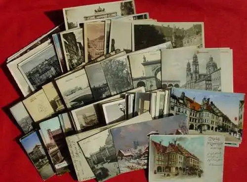 !! NEU ! Versandkosten ab Euro 2,50 (intern :  ) München ab dem Jahr 1898 ! Heimatgeschichte auf alten Ansichtskarten. 100 alte Original-Postkarten mit Motiven aus München und Umgebung. Sammlerbestand. Zirka 70 von den 100 AK sind postalisch...