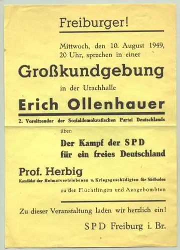 Beleg Freiburg 1949 (intern : )