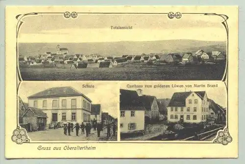 (97237-011 Ansichtskarte. "Gruss aus Oberaltertheim" mit Gasthaus