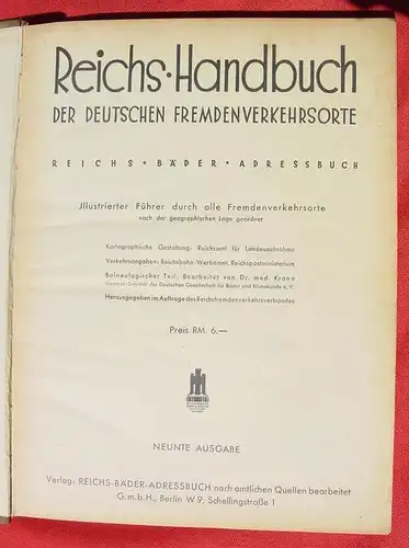 Reichs-Handb. Fremdenverkehrsorte um 1936 (