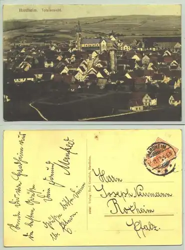 (74736-021) Ansichtskarte. "Hardheim -Totalansicht" Postalisch gelaufen 1917