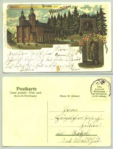 (74731-071) Ansichtskarte. um 1898. "Gruss aus Walldürn"