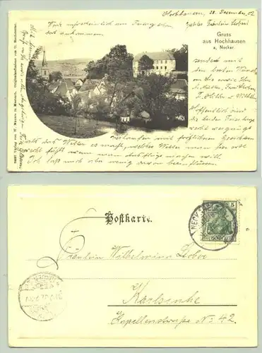 (74855-021DC) Ansichtskarte. "Gruss aus Hochhausen a. Neckar"