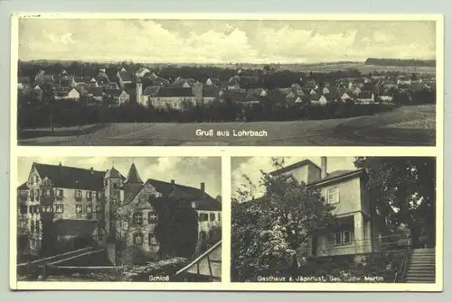 (74821-051) Ansichtskarte. "Gruss aus Lohrbach". Um 1940 ? ( Mosbach )
