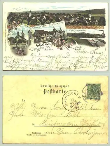 (74847-011) Ansichtskarte. "Gruss aus Obrigheim Baden"