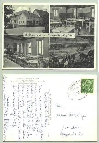 (74838-011) Ansichtskarte. "Gasthaus zur Linde - Wagenschwend / Odw