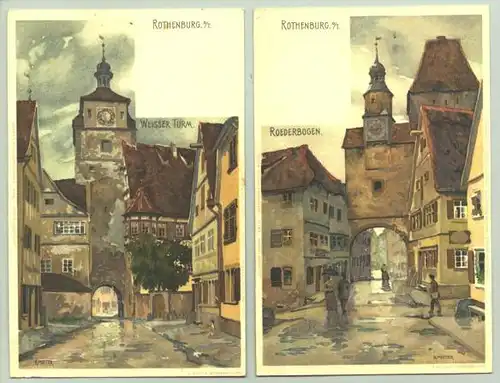2x Rothenburg um 1900 (intern : 1024803)