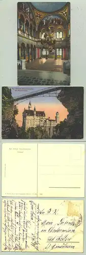 2x Neuschwanstein 1907-17 (int : 1024572)