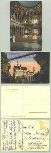 2x Neuschwanstein 1907-17 (int : )