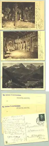 3x Neuschwanstein ab 1904 (int : 1024571)