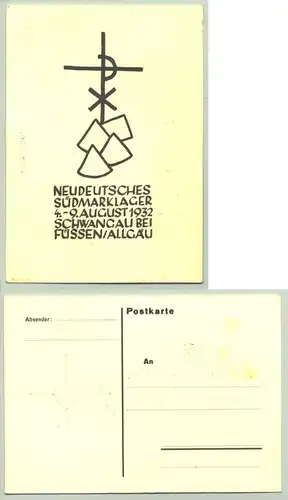 (1024570)  Schwangau 1932. Ansichtskarte / Postkarte. Originalkarte von 1932