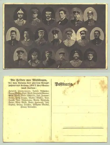 (69123-021) Ansichtskarte. 1917. Wieblingen