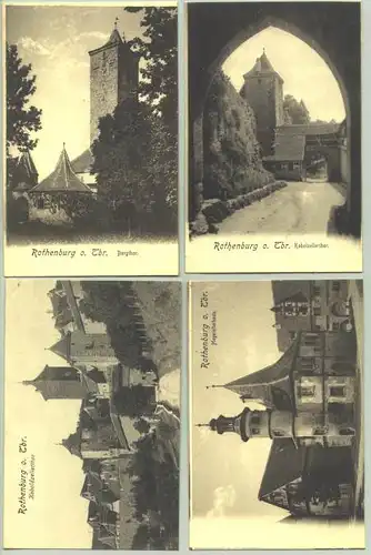 4x Rothenburg um 1905 (intern : )