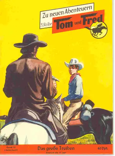 (1049713) Tom u. Fred Nr. 1-75. Romanhefte aus den 1950-er Jahren. Komplette Heftreihe. ORIGINALE !