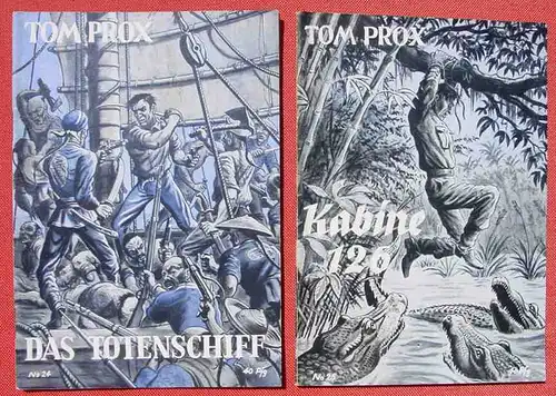 () Sammlung Tom Prox. Wildwest-Abenteuer. Uta-Verlag, Sinzig (Rhein). Heftreihe ab 1950. Siehe bitte Beschreibung u. Bilder