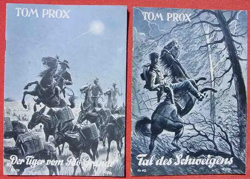 (1045522) Sammlung Tom Prox. Wildwest-Abenteuer. Uta-Verlag, Sinzig (Rhein). Heftreihe ab 1950. Siehe bitte Beschreibung u. Bilder