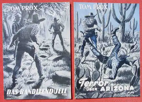(1045522) Sammlung Tom Prox. Wildwest-Abenteuer. Uta-Verlag, Sinzig (Rhein). Heftreihe ab 1950. Siehe bitte Beschreibung u. Bilder