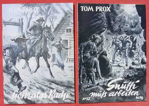 (1045524) Sammlung Tom Prox. Wildwest-Abenteuer. Uta-Verlag, Sinzig (Rhein). Heftreihe ab 1950. Siehe bitte Beschreibung u. Bilder