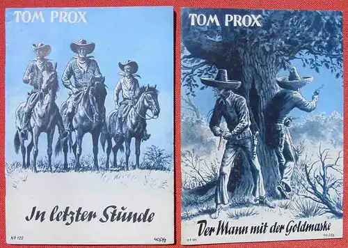 () Sammlung Tom Prox. Wildwest-Abenteuer. Uta-Verlag, Sinzig (Rhein). Heftreihe ab 1950. Siehe bitte Beschreibung u. Bilder