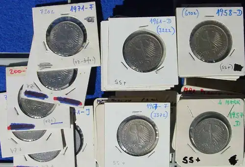 (1047338) Deutschland 2 Mark Max Planck. Sammlung von 54 Münzen. Kursmünzen. Siehe bitte Originalbilder u. Beschreibung