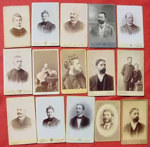 (1047801) Partie alter Fotografien auf Karton, 190 Stück, alle aus 1 Haushalt aus Wien, um 1870-1900. Siehe bitte Bilder und Beschreibung
