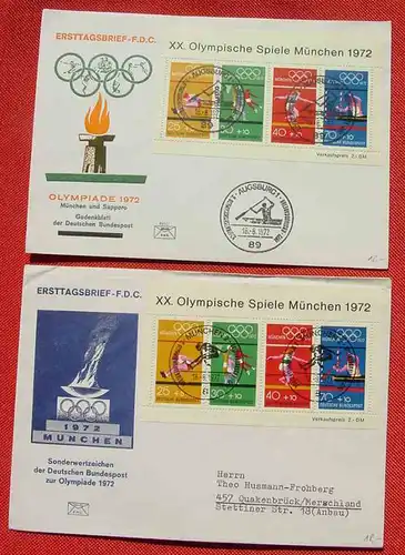 (1047476) Fünf Ersttagsbriefe "Olympische Spiele" FDC, siehe bitte Bilder u. Beschreibung