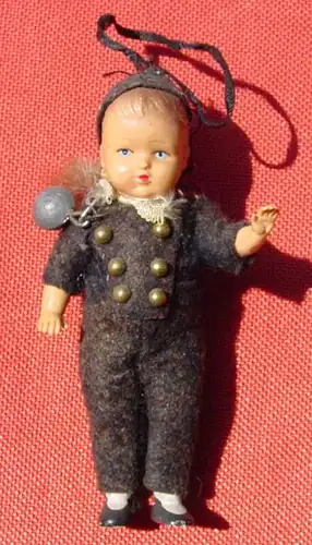 (1046868) Kleine, sehr alte Kunststoff-Puppe Schornsteinfeger, siehe bitte Bilder und Beschreibung