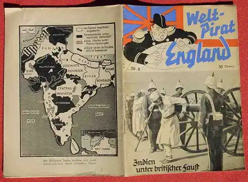 (1039579) Friedrich Wencker-Wildberg "Indien unter britischer Faust". Welt-Pirat England, Heft Nr. 6. Propaganda-Heft von ca. 1940