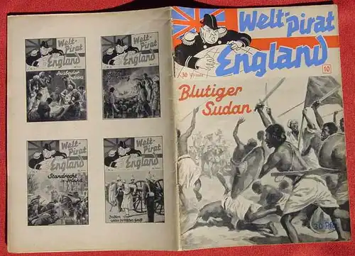 () Otto Kindler "Blutiger Sudan". Welt-Pirat England, Heft Nr. 10. Propaganda-Heft von ca. 1940