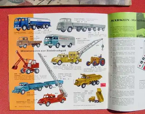 (0290036) Vier Spielzeug-Kataloge Trix Express 1955, u. 3 x Maerklin