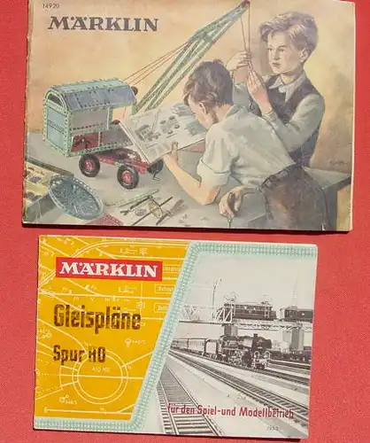 () Vier Spielzeug-Kataloge Trix Express 1955, u. 3 x Maerklin