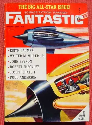 (1044706) "FANTASTIC" Science Fiction. Fantasy. January 1966. Laumer, Miller, Beynon, Sheckley, Shallit, Anderson. 162 Seiten. Guter Zustand