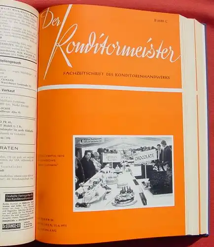 (0170025) "Der Konditormeister. Fachzeitschrift des Konditorenhandwerks" 1971. 798 S., Bayerisches Konditorenhandwerk Muenchen