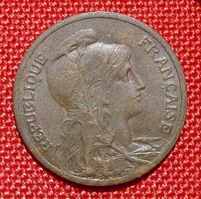 () Frankreich 5 Centimes 1898. Gut erhalten