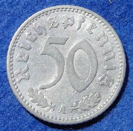 () Deutsches Reich. Drittes Reich. 50 Reichspfennig 1935-A, Jaeger-Nr. 368