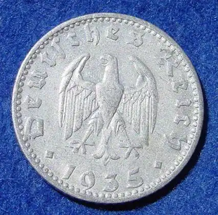 (1043720) Deutsches Reich. Drittes Reich. 50 Reichspfennig 1935-D, Jaeger-Nr. 368