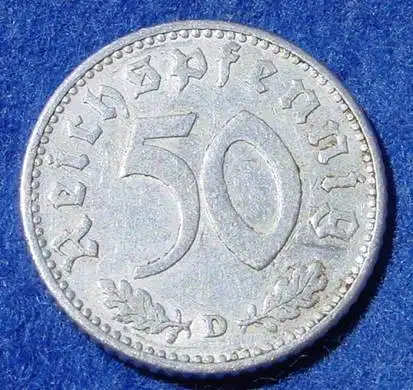 (1043721) Deutsches Reich. Drittes Reich. 50 Reichspfennig 1935-D, Jaeger-Nr. 368