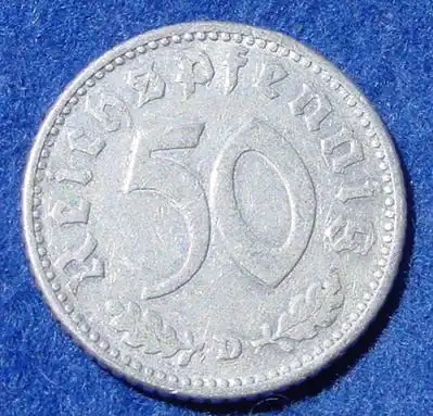(1043722) Deutsches Reich. Drittes Reich. 50 Reichspfennig 1935-D, Jaeger-Nr. 368