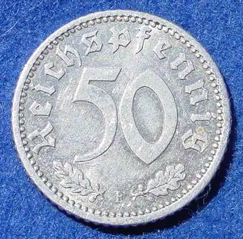 () Deutsches Reich. Drittes Reich. 50 Reichspfennig 1935-F, Jaeger-Nr. 368