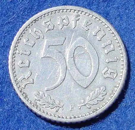 () Deutsches Reich. Drittes Reich. 50 Reichspfennig 1935-F, Jaeger-Nr. 368