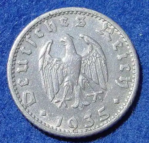 () Deutsches Reich. Drittes Reich. 50 Reichspfennig 1935-G, Jaeger-Nr. 368