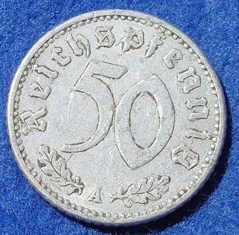 () Deutsches Reich. Drittes Reich. 50 Reichspfennig 1939-A, Jaeger-Nr. 372