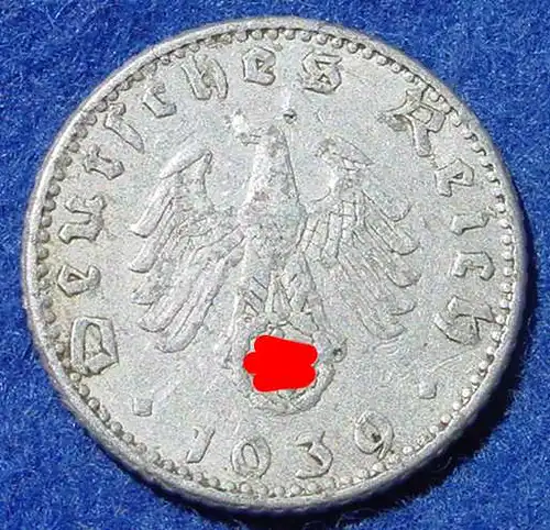 (1043732) Deutsches Reich. Drittes Reich. 50 Reichspfennig 1939-A, Jaeger-Nr. 372