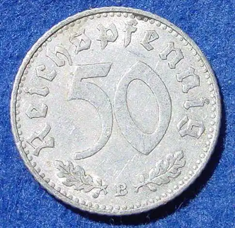 (1043733) Deutsches Reich. Drittes Reich. 50 Reichspfennig 1939-B, Jaeger-Nr. 372